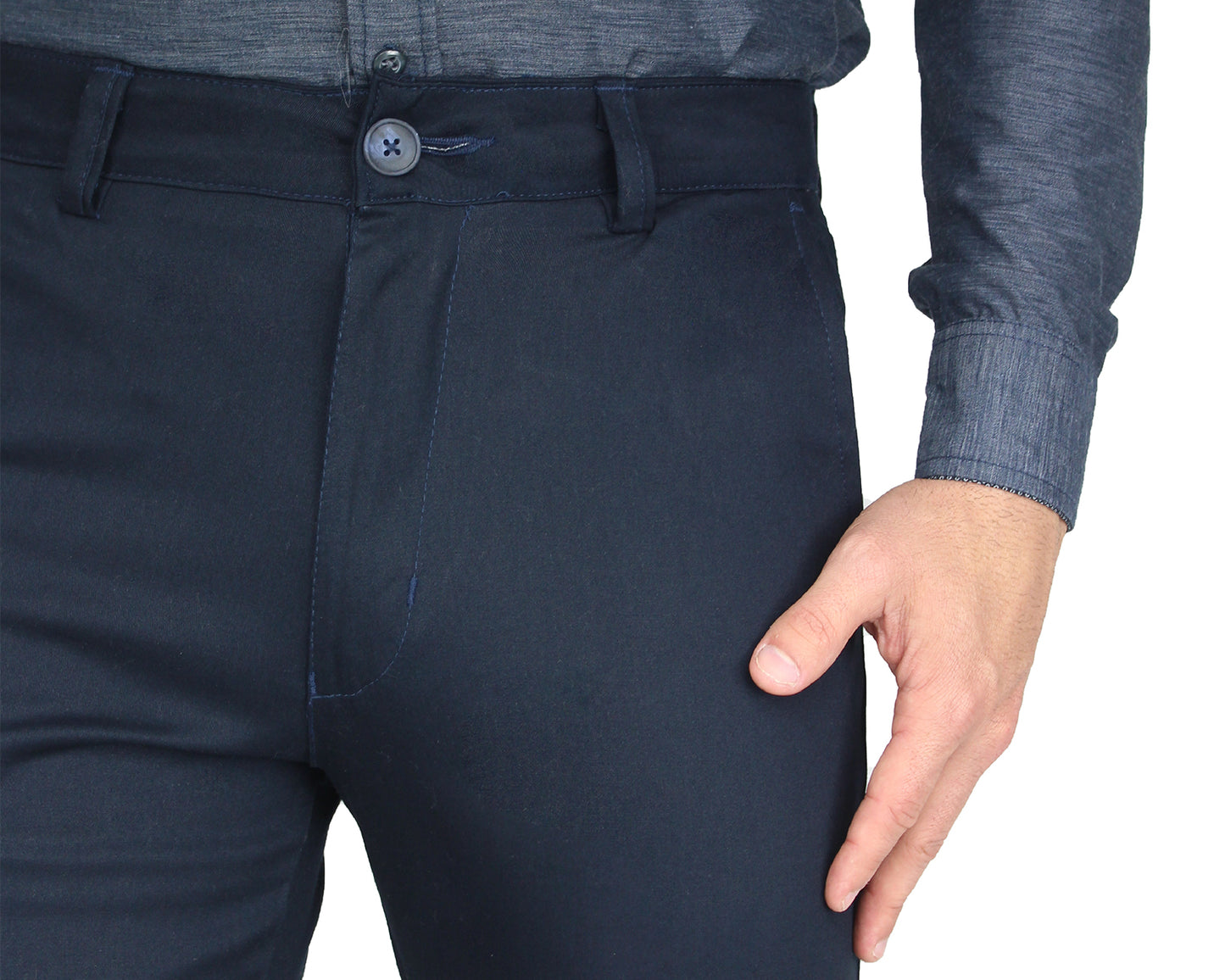 Pantalón De Vestir Con Bolsas Regular Stretch Para Hombre