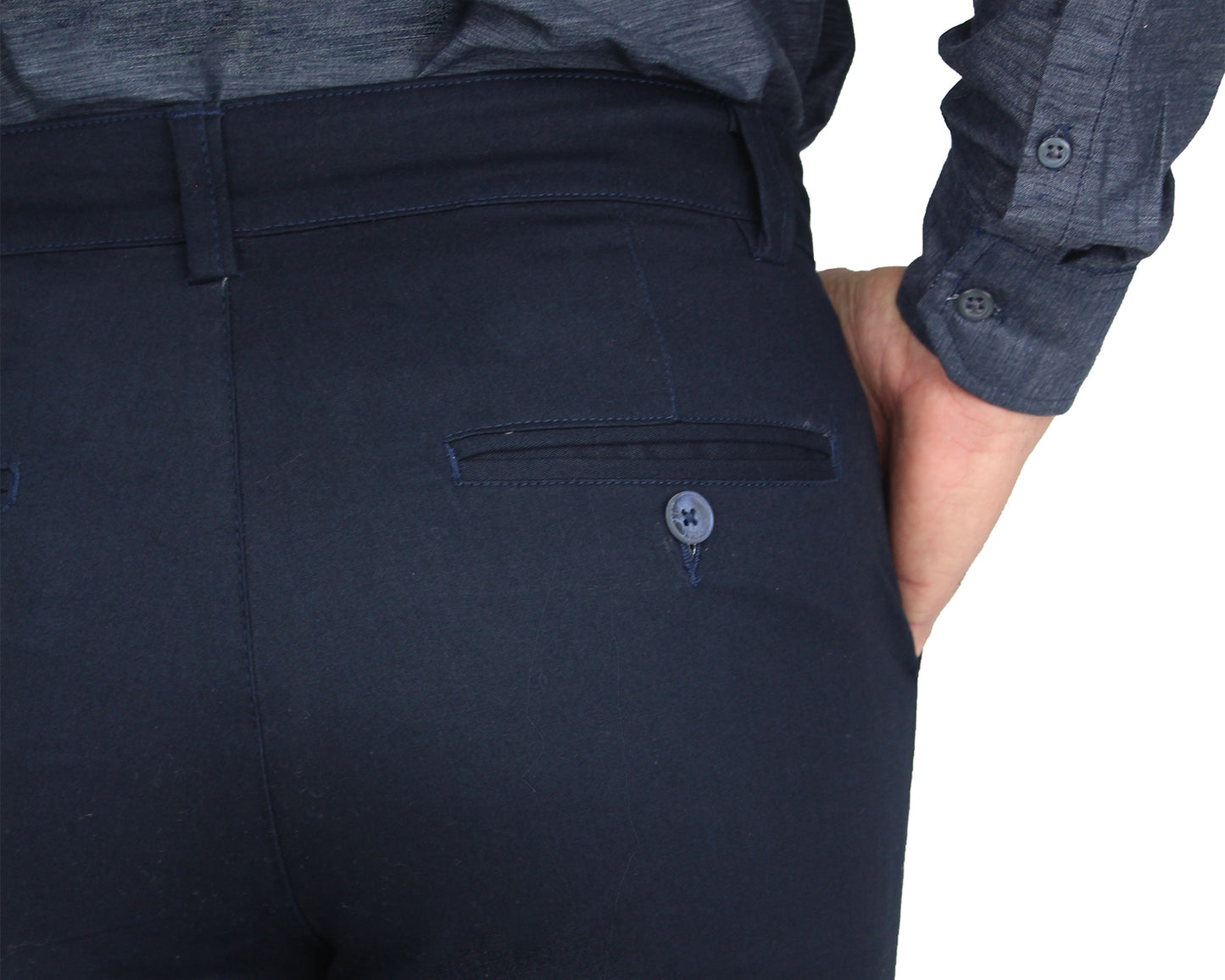 Pantalón De Vestir Con Bolsas Regular Stretch Para Hombre