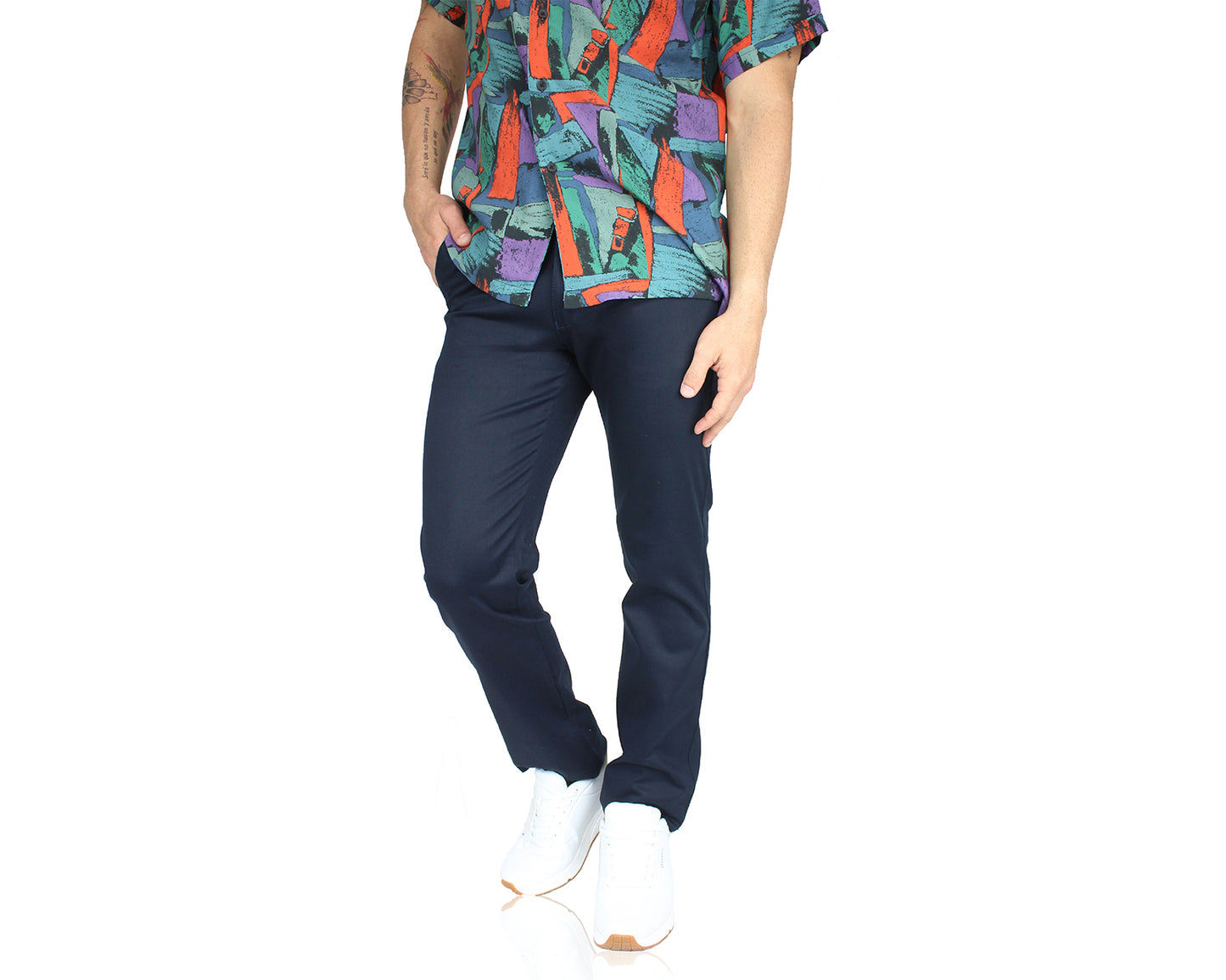 Pantalón De Vestir Con Bolsas Regular Stretch Para Hombre