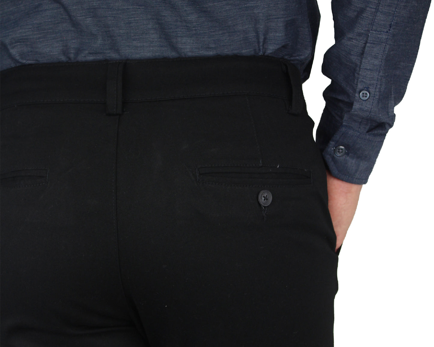 Pantalón De Vestir Con Bolsas Regular Stretch Para Hombre