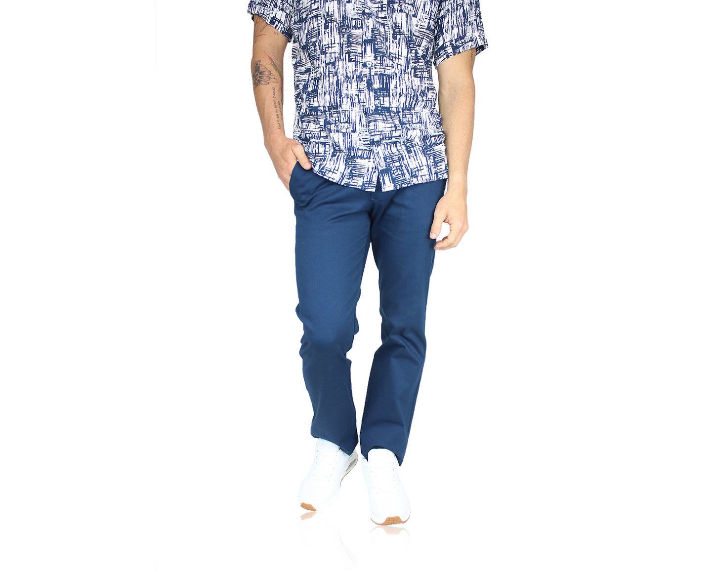 Pantalón De Vestir Con Bolsas Regular Stretch Para Hombre