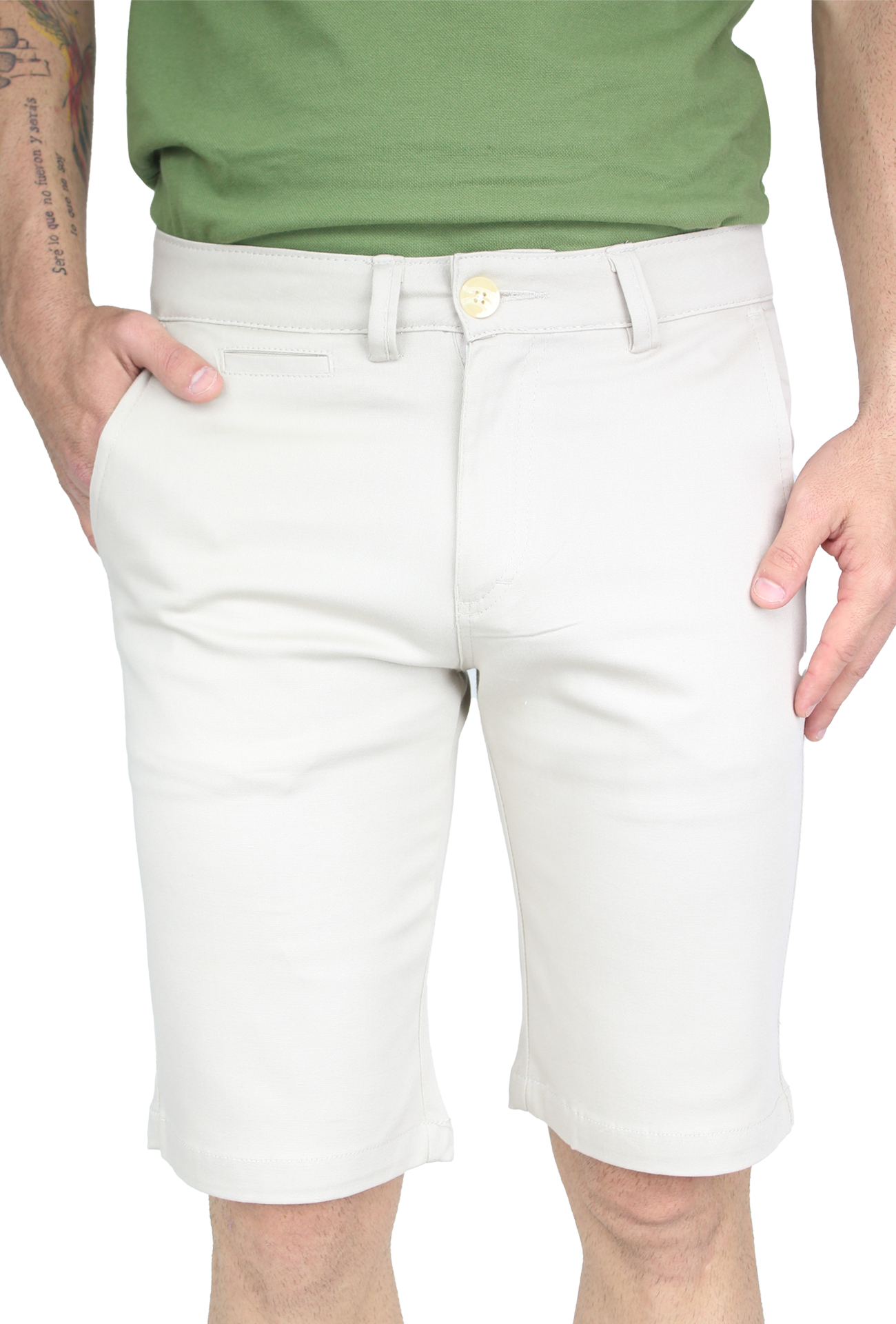 Bermuda Stretch Slim Fit De Algodón Para Hombre