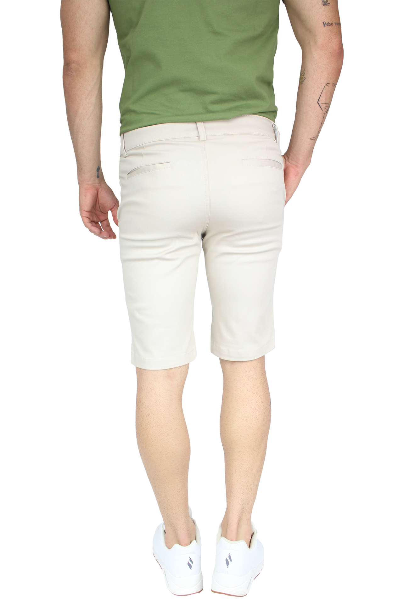 Bermuda Stretch Slim Fit De Algodón Para Hombre