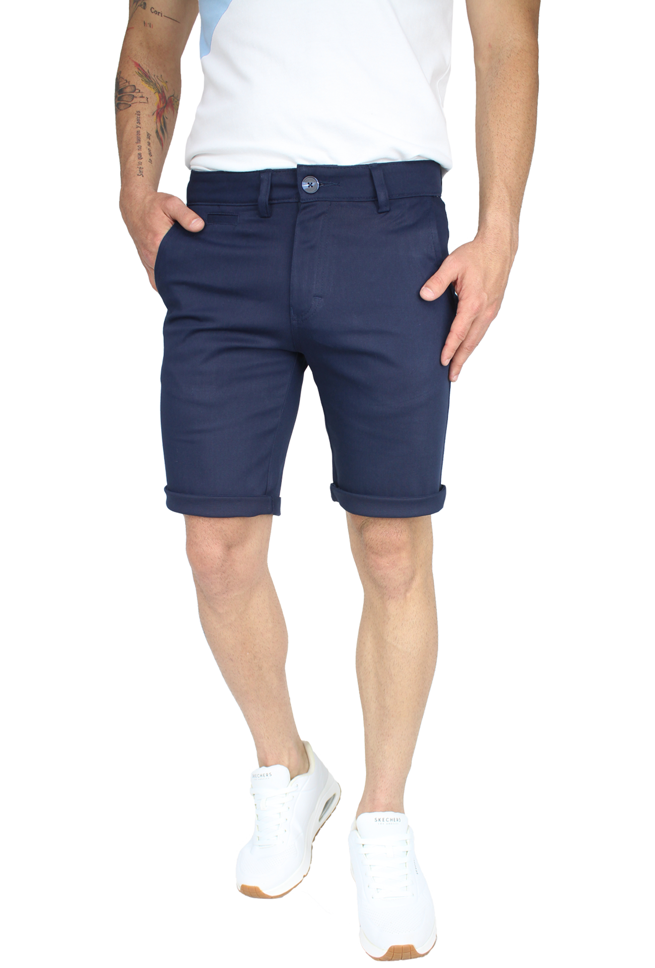 Bermuda Stretch Slim Fit De Algodón Para Hombre