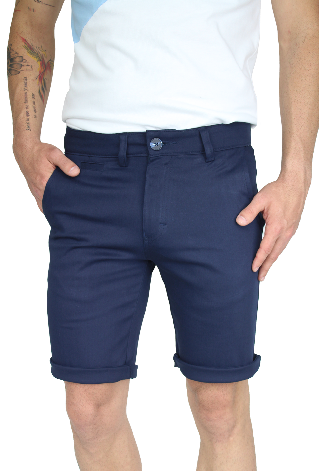 Bermuda Stretch Slim Fit De Algodón Para Hombre