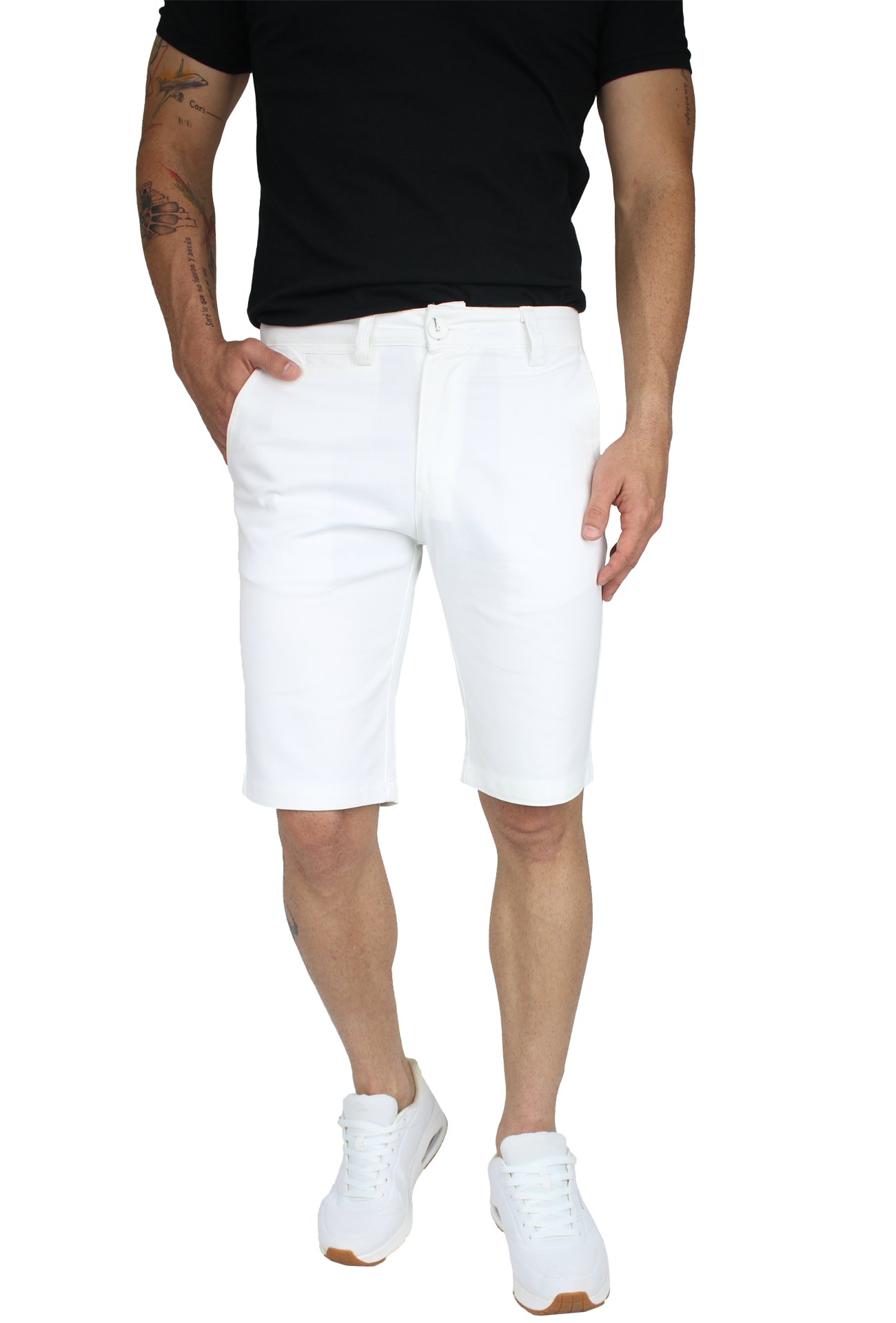 Bermuda Stretch Slim Fit De Algodón Para Hombre