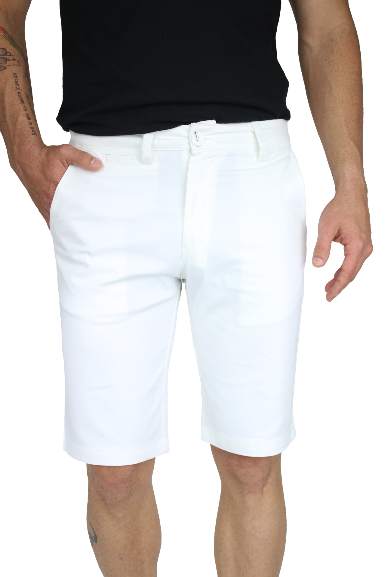 Bermuda Stretch Slim Fit De Algodón Para Hombre