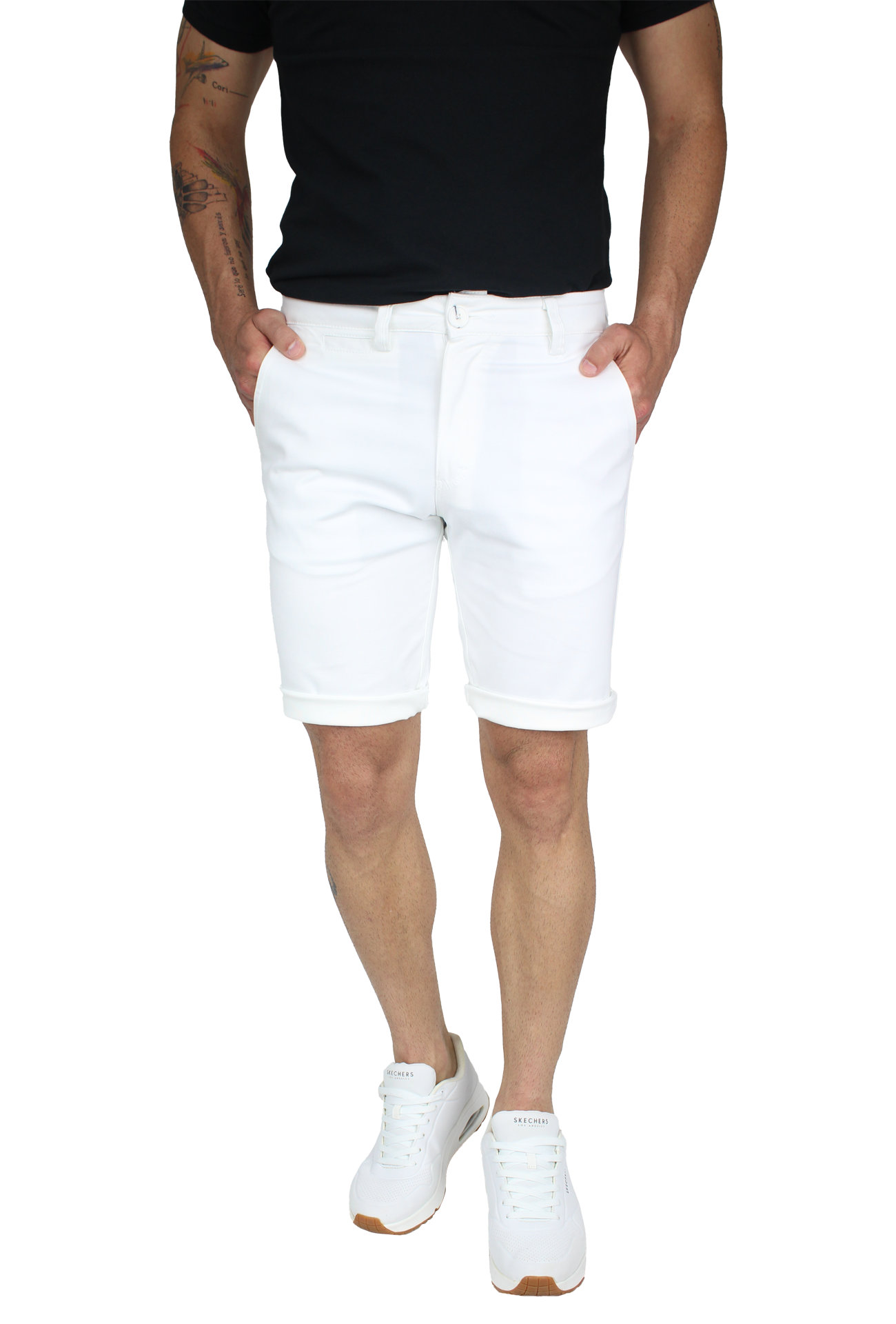 Bermuda Stretch Slim Fit De Algodón Para Hombre
