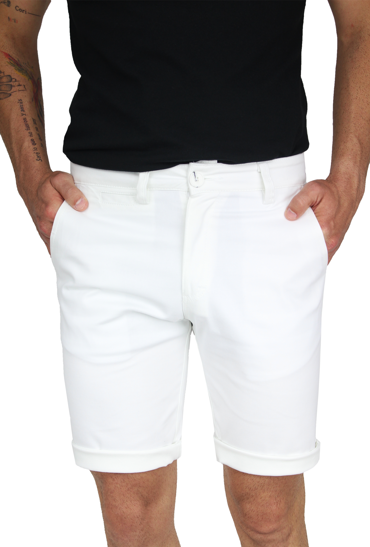 Bermuda Stretch Slim Fit De Algodón Para Hombre