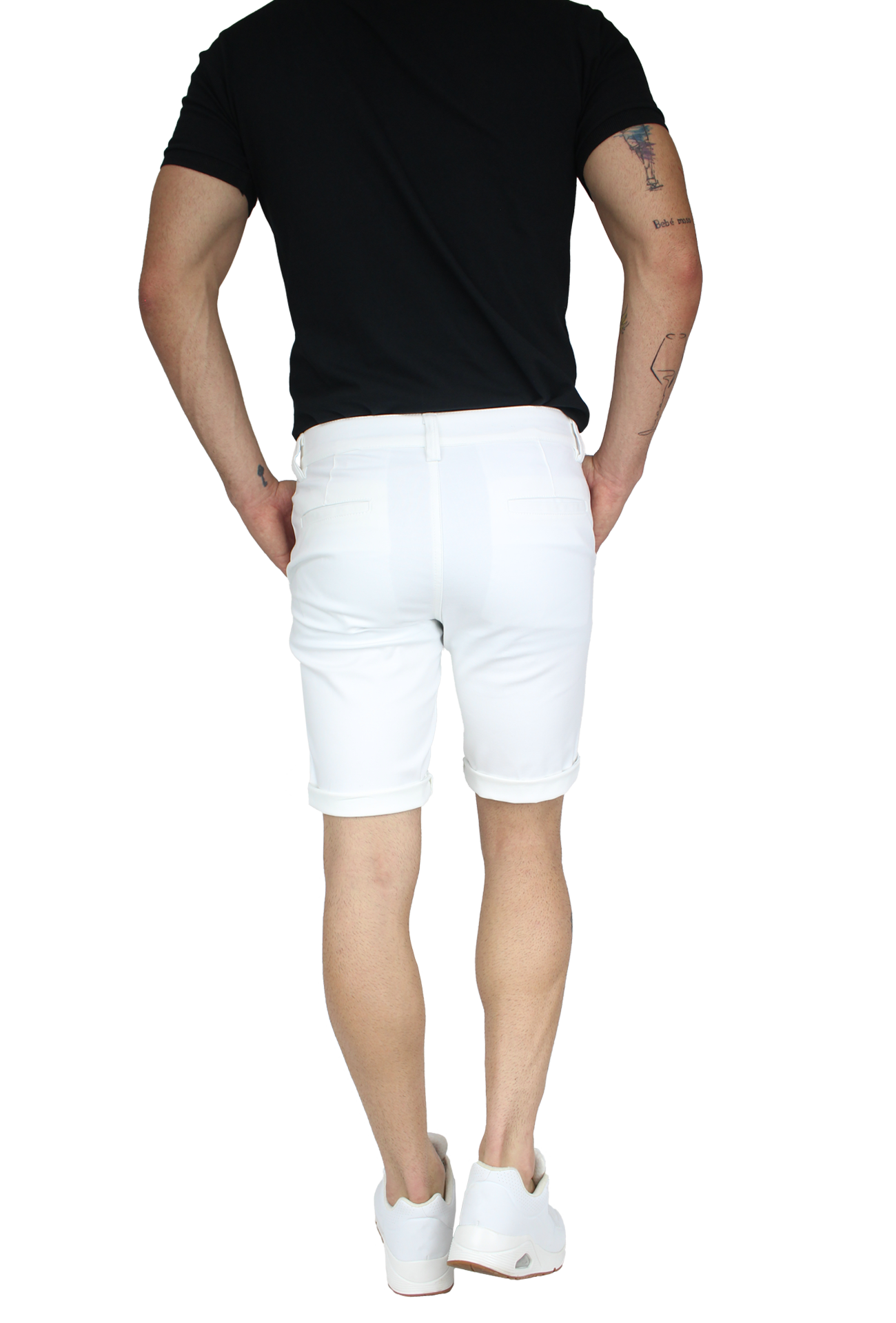 Bermuda Stretch Slim Fit De Algodón Para Hombre