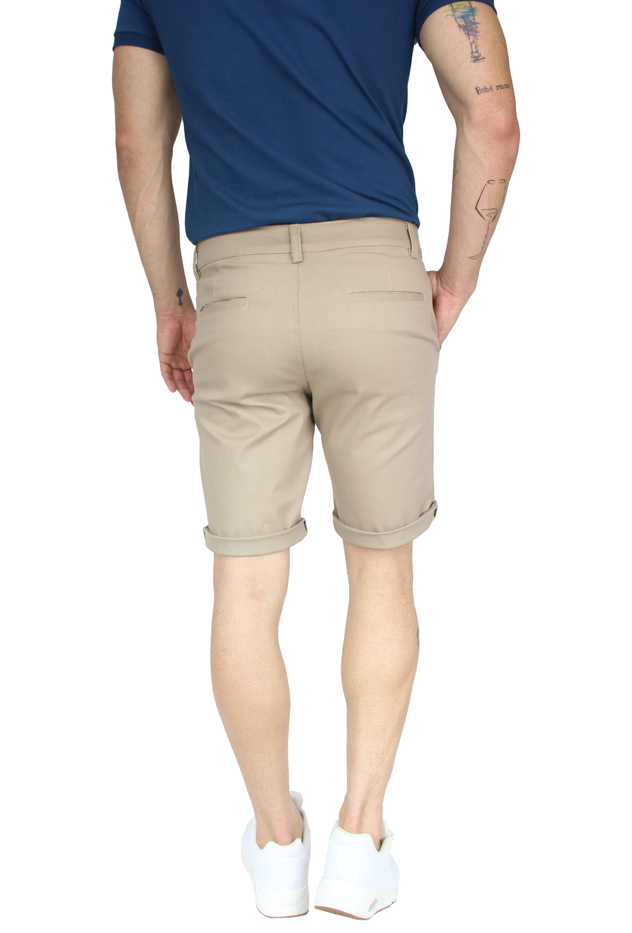 Bermuda Stretch Slim Fit De Algodón Para Hombre