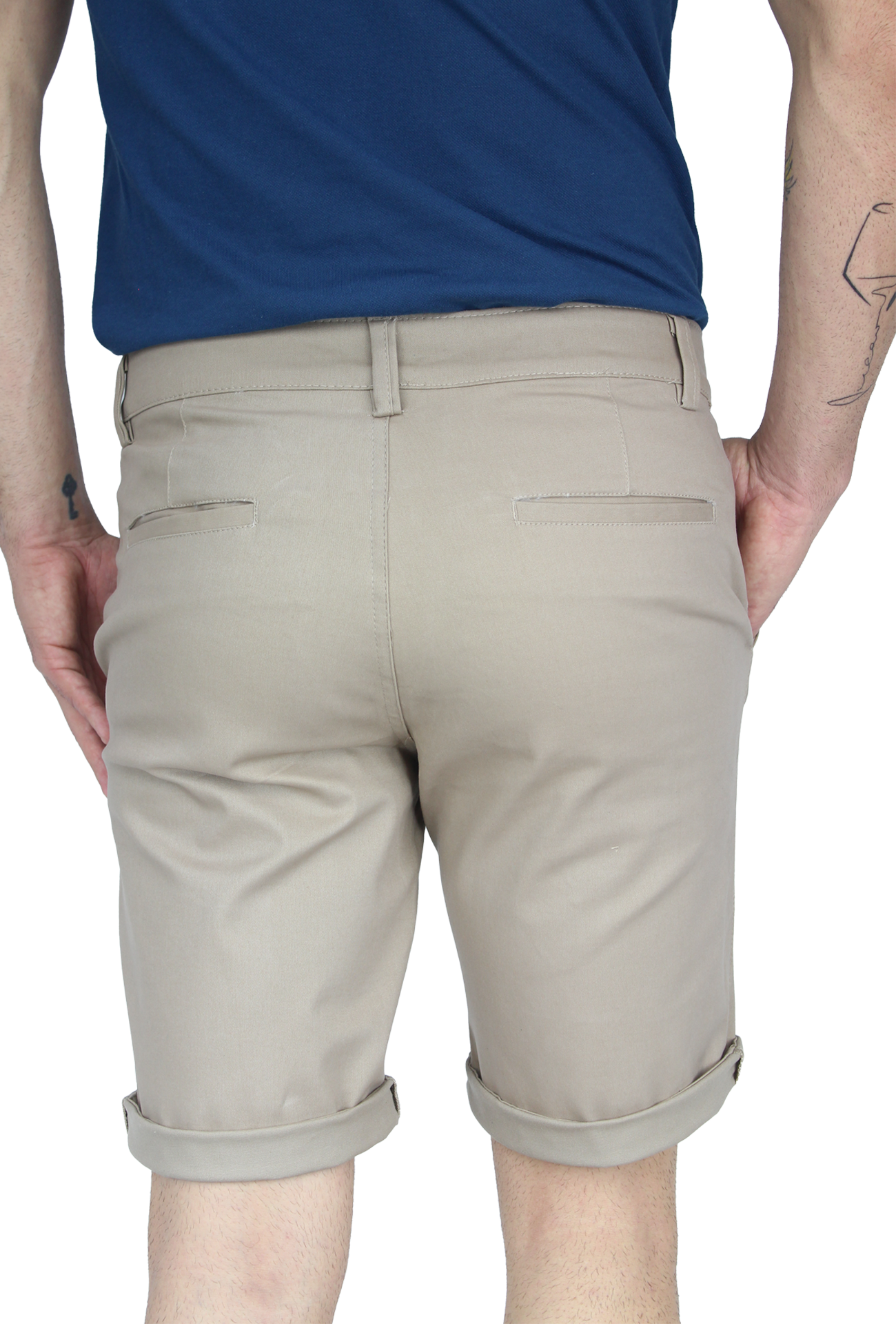 Bermuda Stretch Slim Fit De Algodón Para Hombre