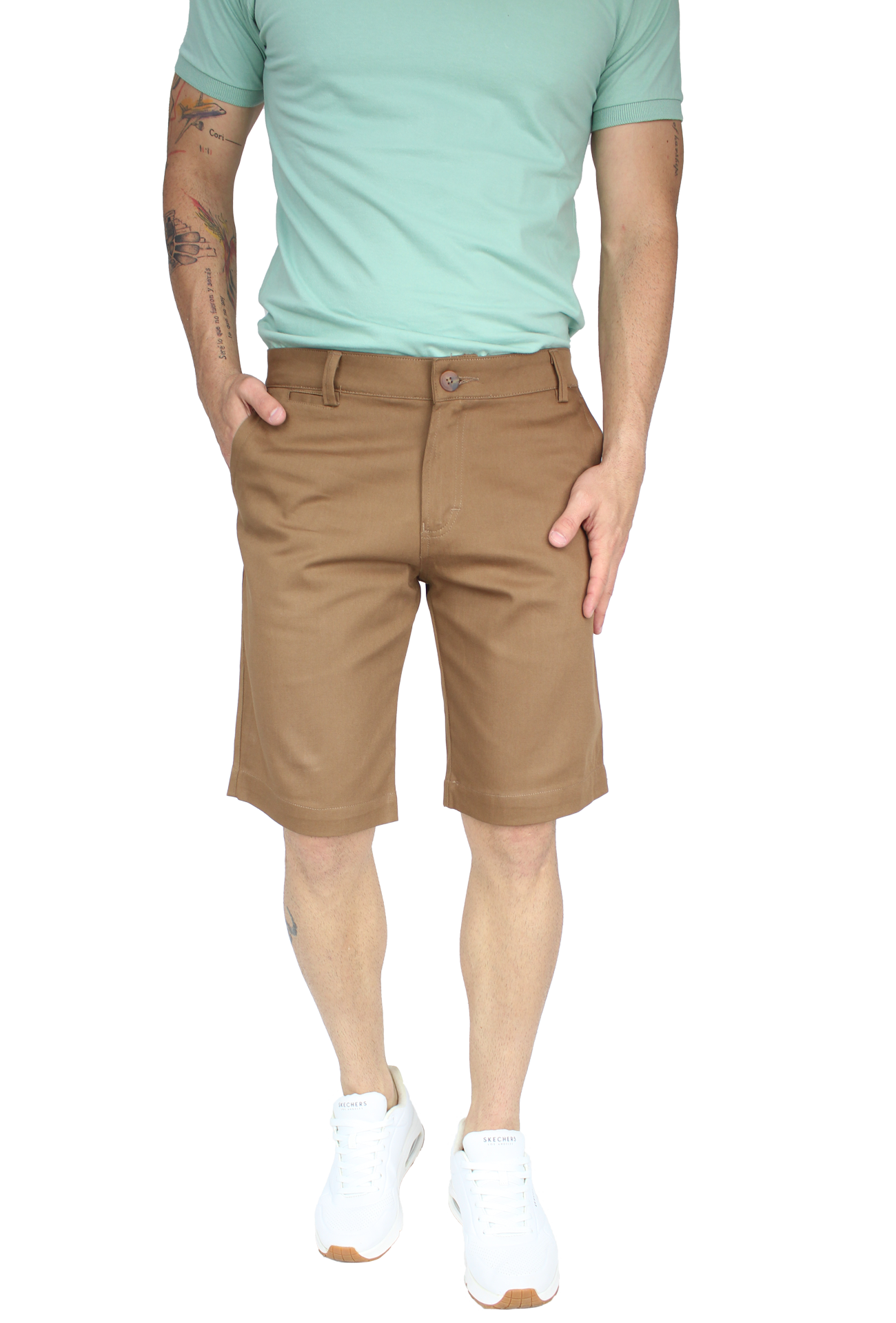 Bermuda Stretch Slim Fit De Algodón Para Hombre