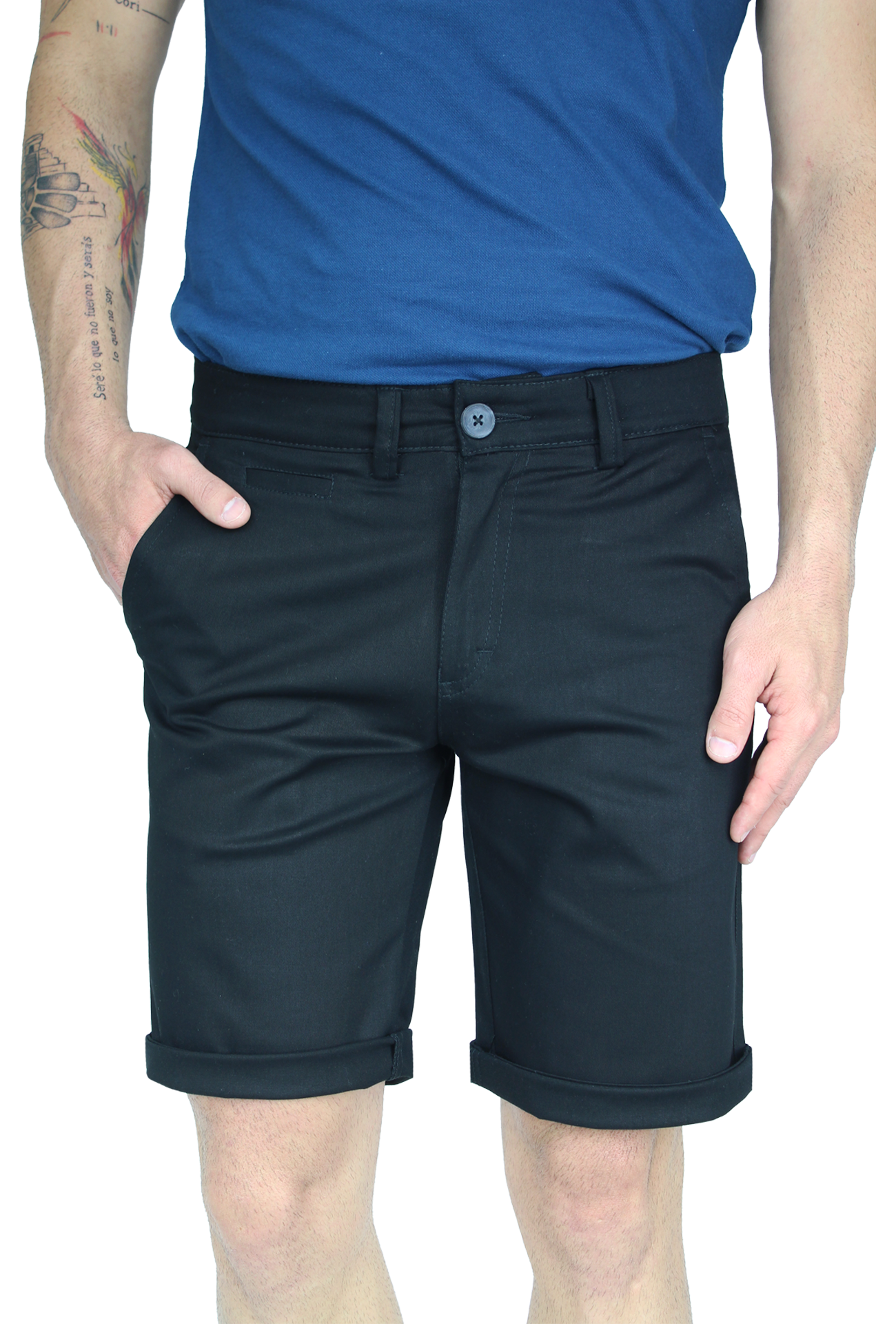 Bermuda Stretch Slim Fit De Algodón Para Hombre