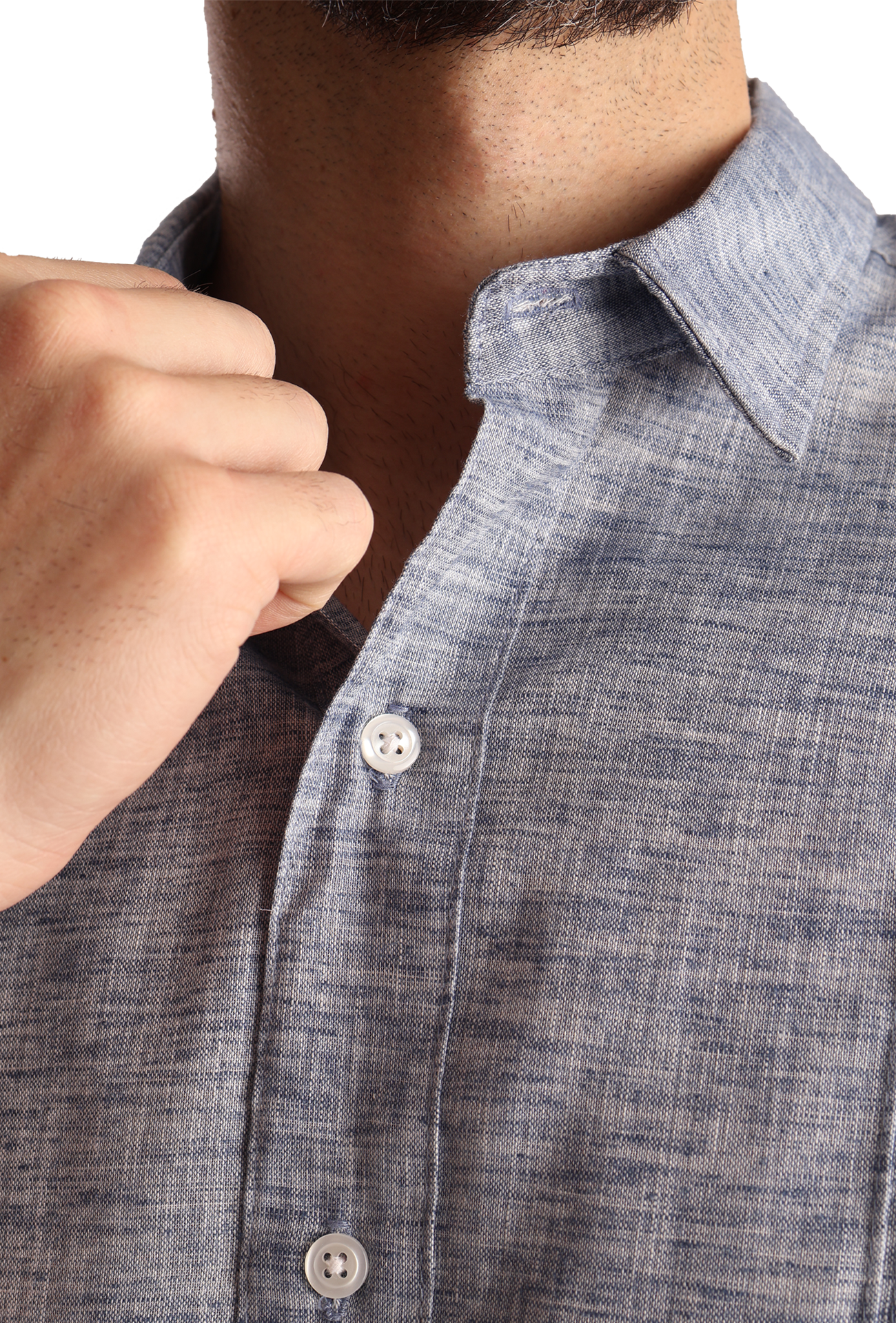 Guayabera Manga Corta Con Alforzas Look De Lino Para Caballero