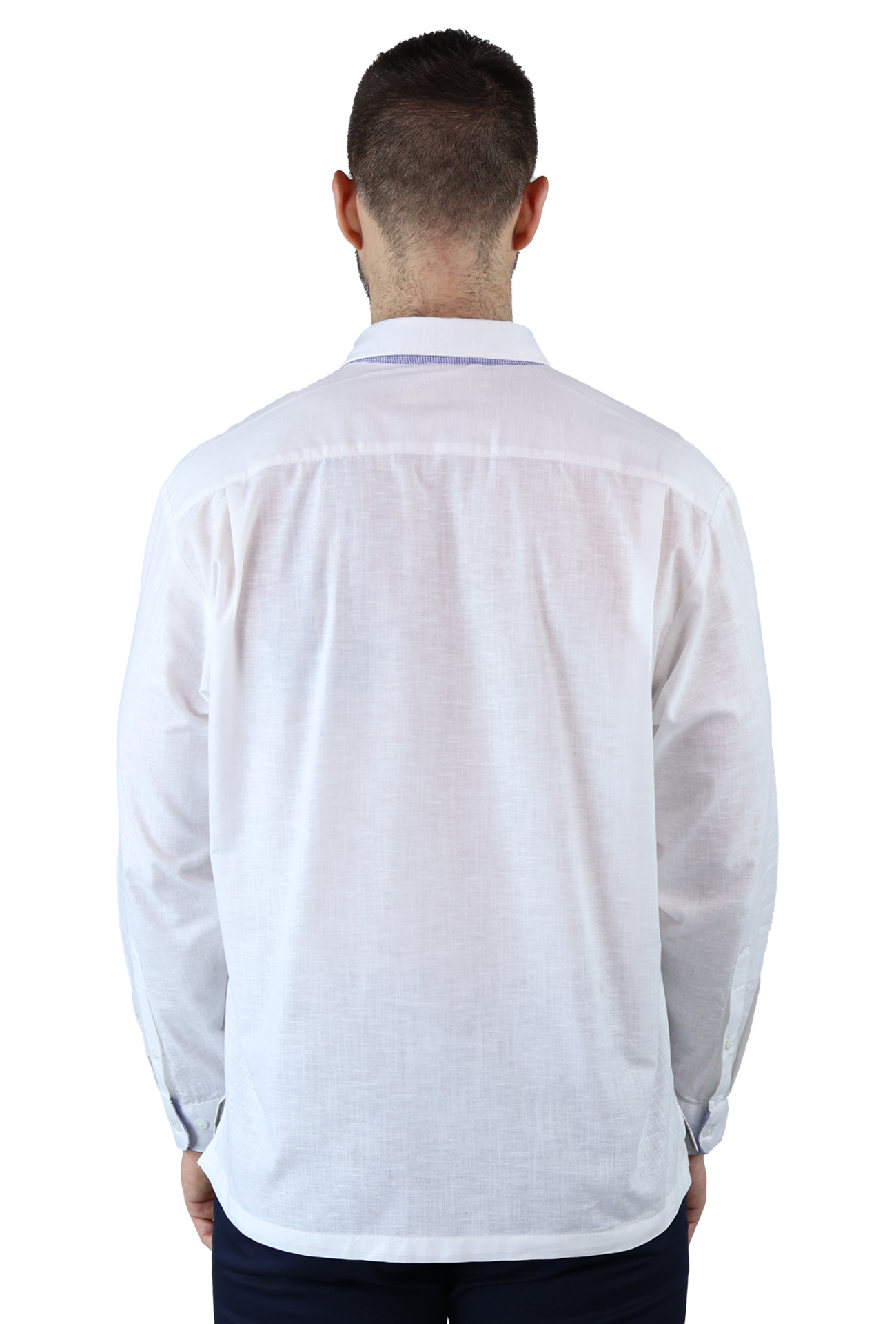 Guayabera Manga Larga Slim Fit Bordado Exclusivo Para Hombre